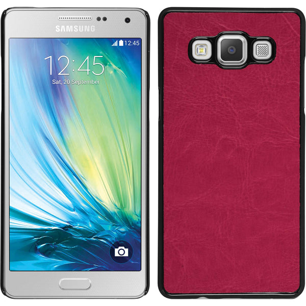 Hardcase für Samsung Galaxy A7 (A700) Lederoptik pink