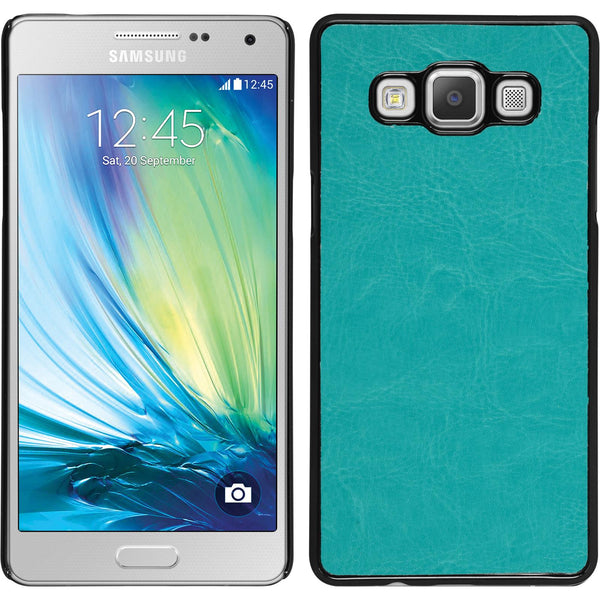 Hardcase für Samsung Galaxy A7 (A700) Lederoptik türkis