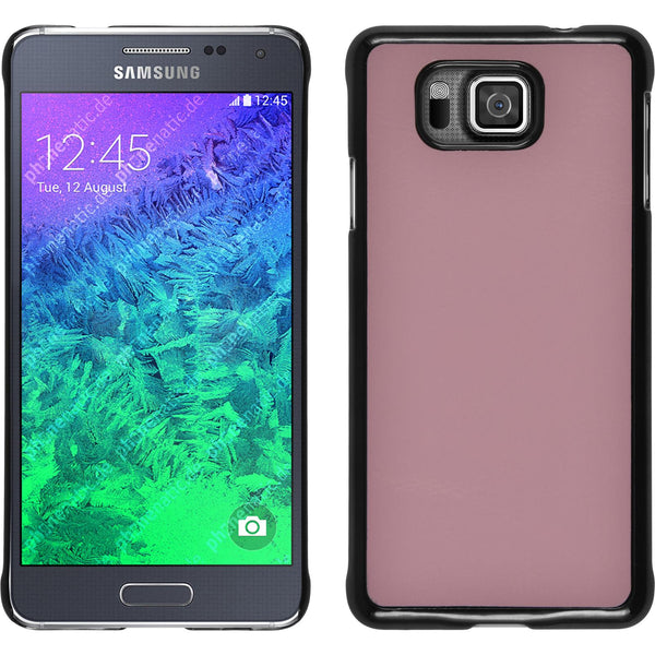 Hardcase für Samsung Galaxy Alpha Lederoptik rosa