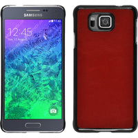 Hardcase für Samsung Galaxy Alpha Lederoptik rot