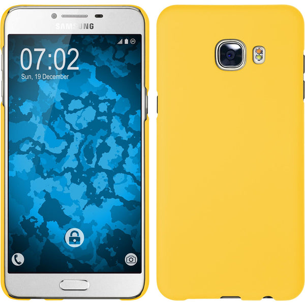 Hardcase für Samsung Galaxy C5 gummiert gelb