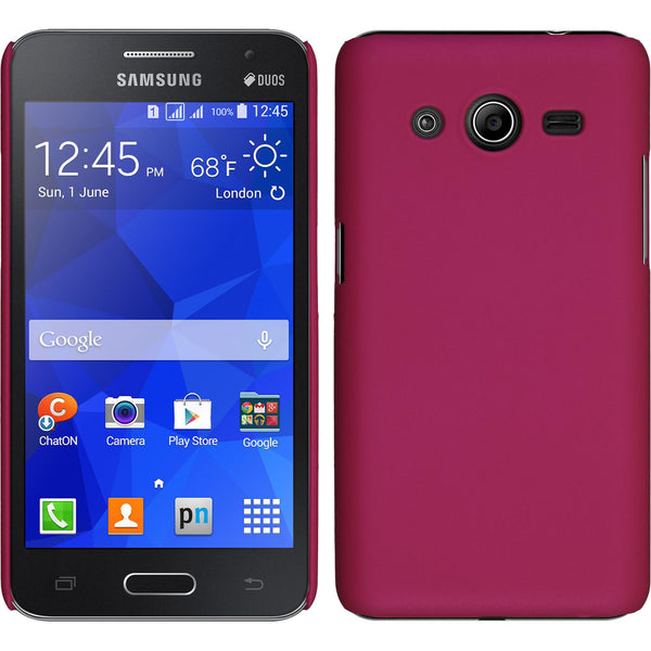 Hardcase für Samsung Galaxy Core 2 gummiert pink