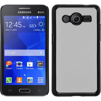 Hardcase für Samsung Galaxy Core 2 Lederoptik weiß