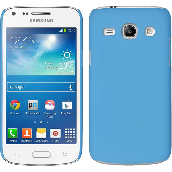 Hardcase für Samsung Galaxy Core Plus gummiert hellblau