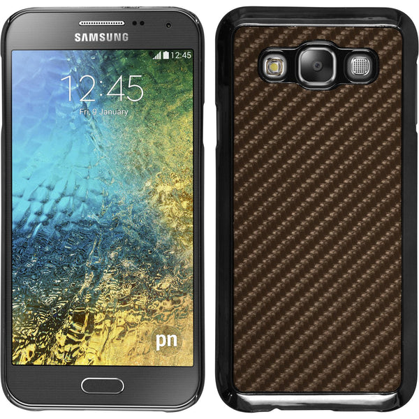 Hardcase für Samsung Galaxy E5 Carbonoptik bronze