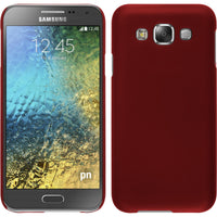 Hardcase für Samsung Galaxy E5 gummiert rot