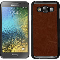 Hardcase für Samsung Galaxy E5 Lederoptik braun