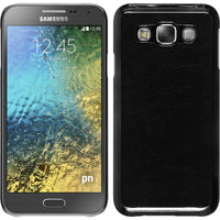 Hardcase für Samsung Galaxy E5 Lederoptik schwarz