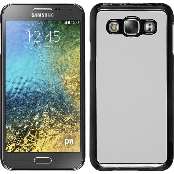 Hardcase für Samsung Galaxy E5 Lederoptik weiﬂ