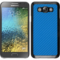 Hardcase für Samsung Galaxy E7 Carbonoptik blau