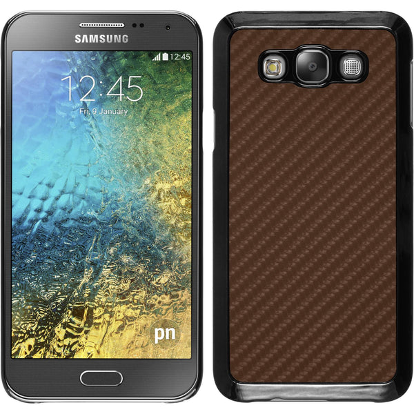 Hardcase für Samsung Galaxy E7 Carbonoptik bronze