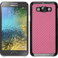 Hardcase für Samsung Galaxy E7 Carbonoptik pink