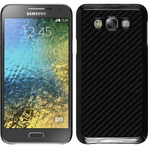 Hardcase für Samsung Galaxy E7 Carbonoptik schwarz