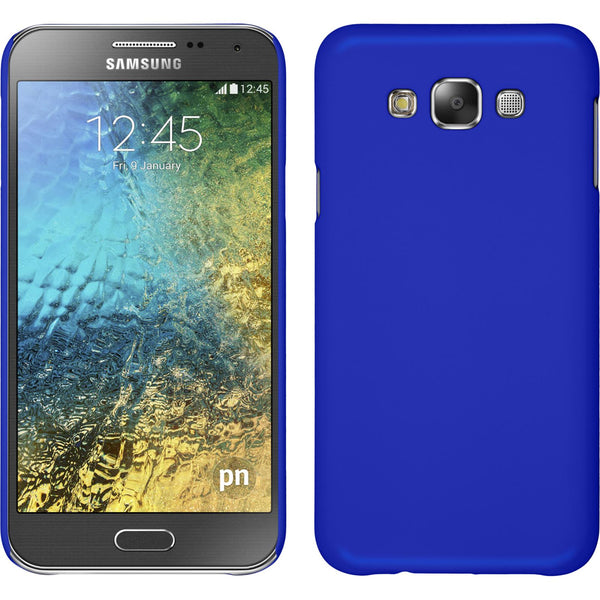Hardcase für Samsung Galaxy E7 gummiert blau