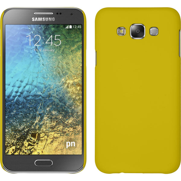 Hardcase für Samsung Galaxy E7 gummiert gelb