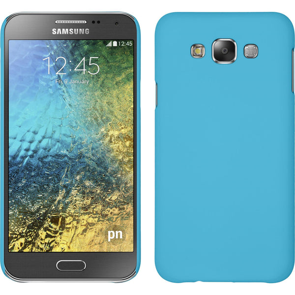 Hardcase für Samsung Galaxy E7 gummiert hellblau