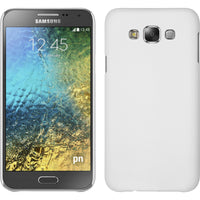 Hardcase für Samsung Galaxy E7 gummiert weiﬂ