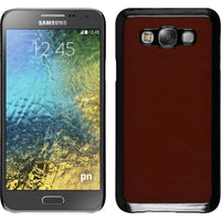Hardcase für Samsung Galaxy E7 Lederoptik braun