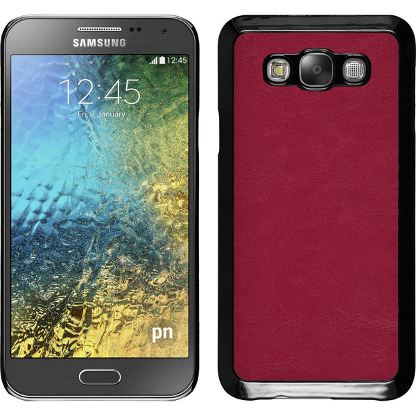 Hardcase für Samsung Galaxy E7 Lederoptik pink