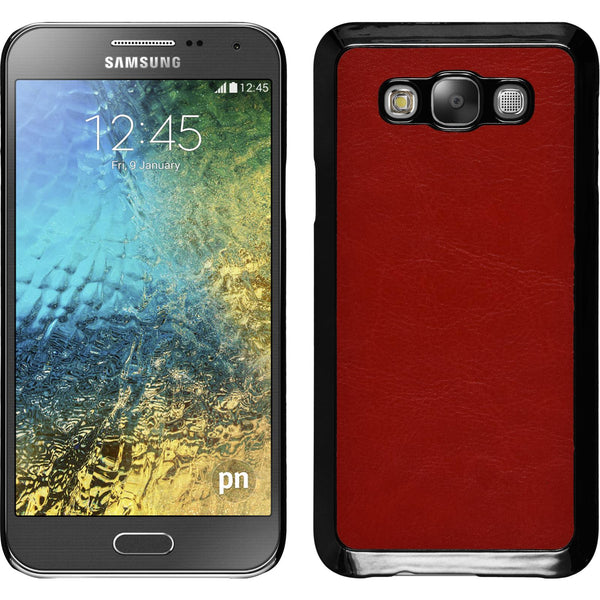 Hardcase für Samsung Galaxy E7 Lederoptik rot