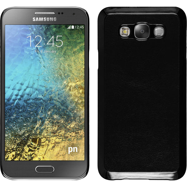 Hardcase für Samsung Galaxy E7 Lederoptik schwarz