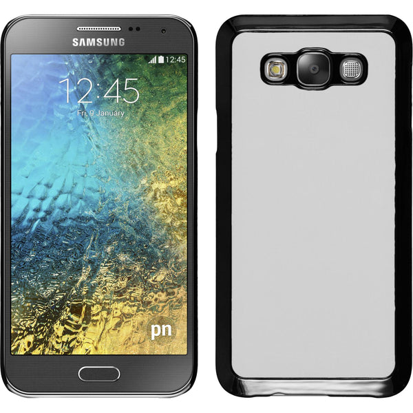 Hardcase für Samsung Galaxy E7 Lederoptik weiﬂ