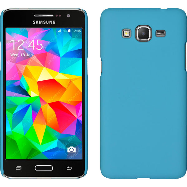 Hardcase für Samsung Galaxy Grand Prime gummiert hellblau