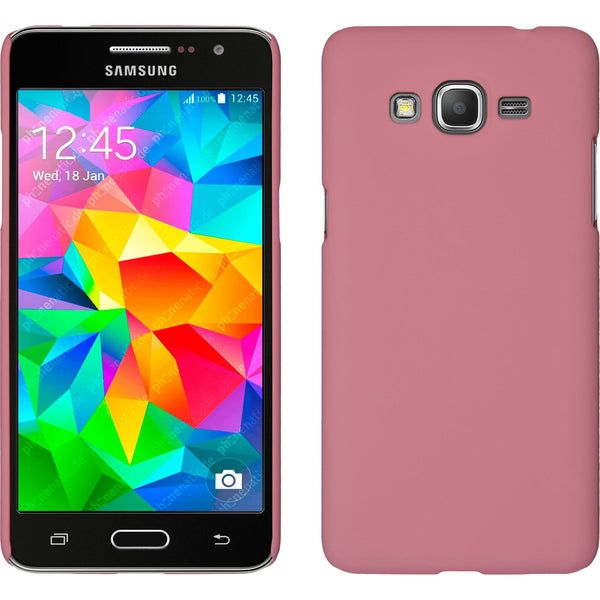 Hardcase für Samsung Galaxy Grand Prime gummiert rosa