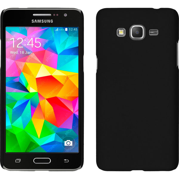 Hardcase für Samsung Galaxy Grand Prime gummiert schwarz