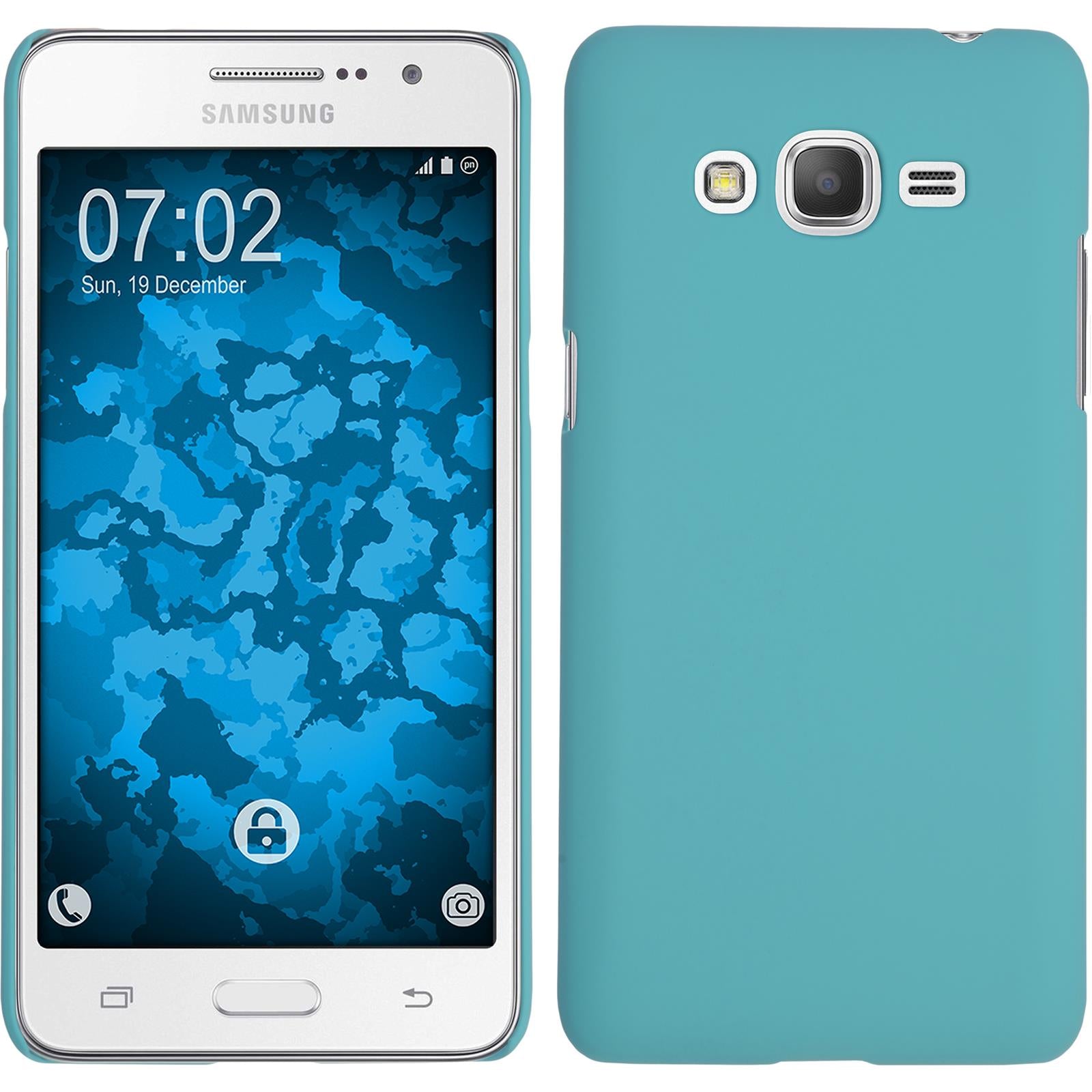 Hardcase für Samsung Galaxy Grand Prime Plus gummiert hellbl