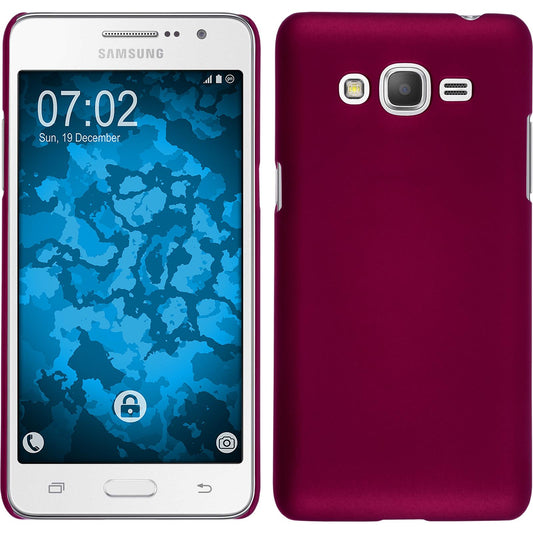 Hardcase für Samsung Galaxy Grand Prime Plus gummiert pink