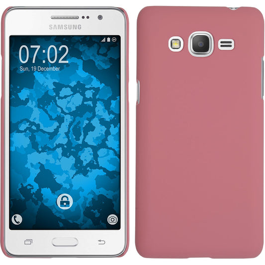 Hardcase für Samsung Galaxy Grand Prime Plus gummiert rosa