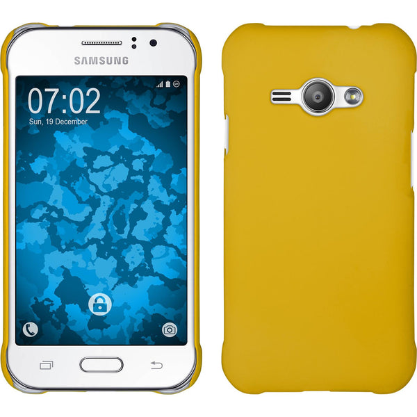 Hardcase für Samsung Galaxy J1 ACE gummiert gelb