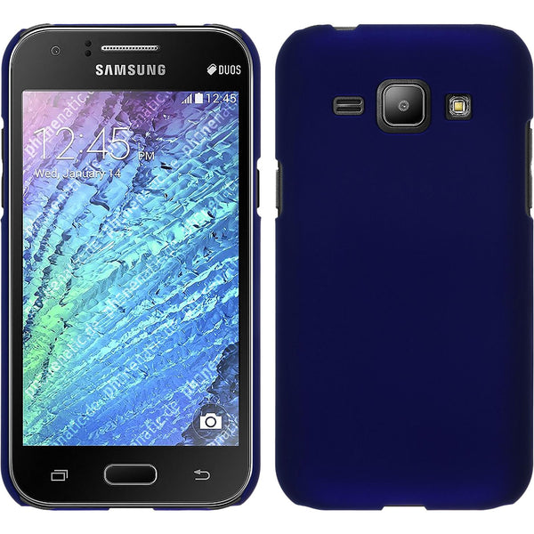 Hardcase für Samsung Galaxy J1 (2015 - J100) gummiert blau