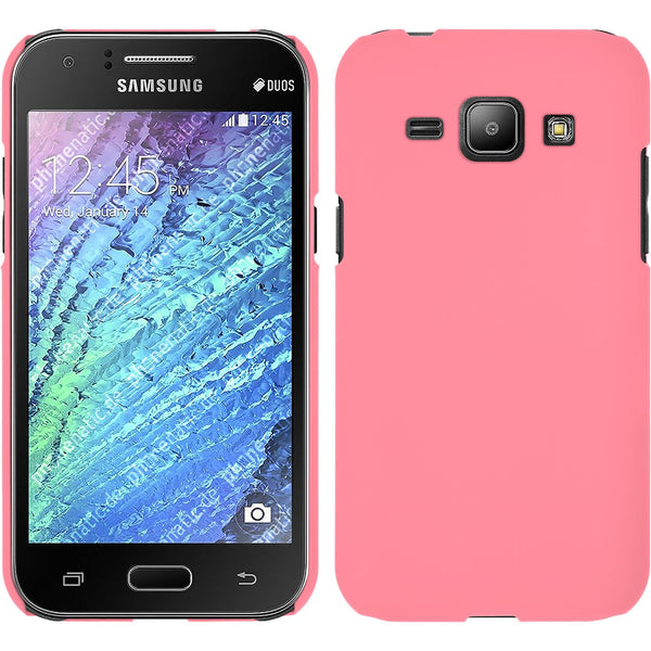 Hardcase für Samsung Galaxy J1 (2015 - J100) gummiert rosa