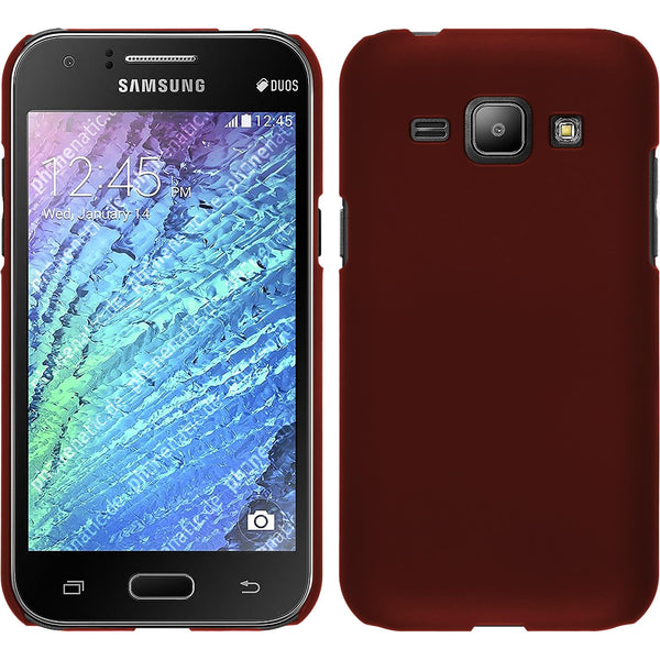 Hardcase für Samsung Galaxy J1 (2015 - J100) gummiert rot