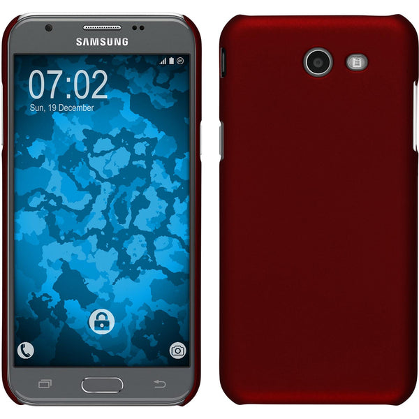 Hardcase für Samsung Galaxy J3 Emerge gummiert rot