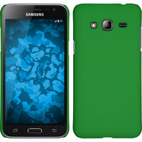 Hardcase für Samsung Galaxy J3 gummiert grün