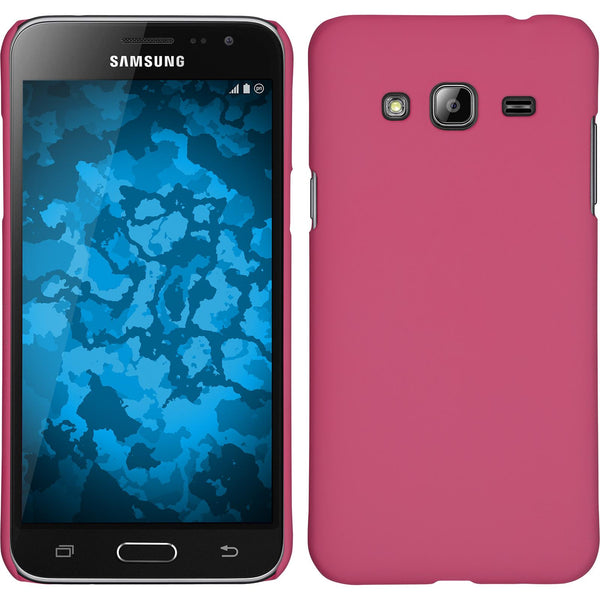 Hardcase für Samsung Galaxy J3 gummiert pink