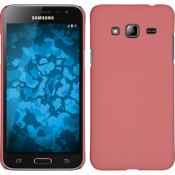 Hardcase für Samsung Galaxy J3 gummiert rosa