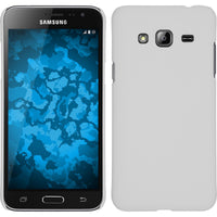 Hardcase für Samsung Galaxy J3 gummiert weiﬂ