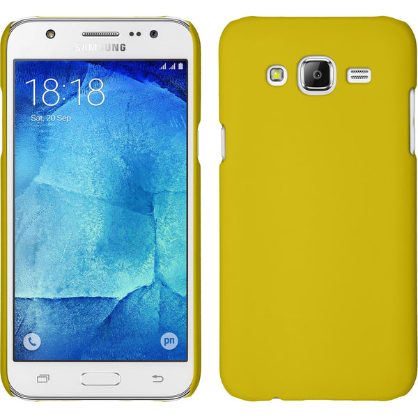 Hardcase für Samsung Galaxy J7 (2015 / J700) gummiert gelb