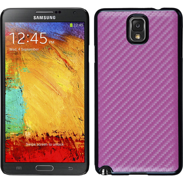 Hardcase für Samsung Galaxy Note 3 Carbonoptik pink