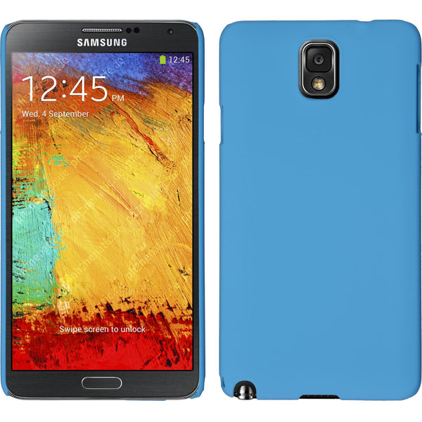Hardcase für Samsung Galaxy Note 3 gummiert hellblau
