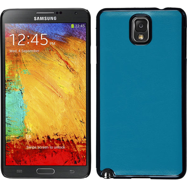 Hardcase für Samsung Galaxy Note 3 Lederoptik blau