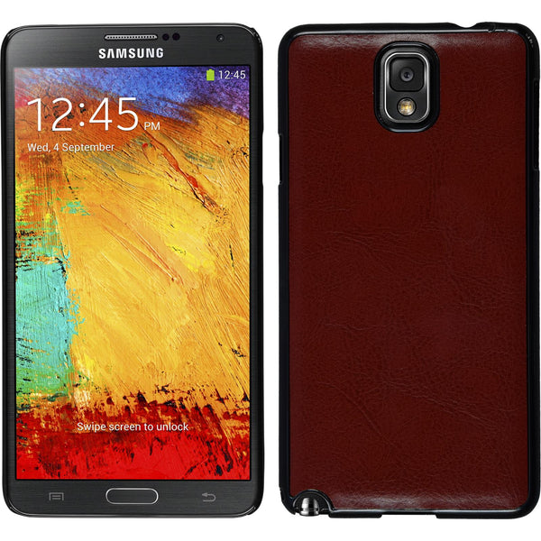 Hardcase für Samsung Galaxy Note 3 Lederoptik braun