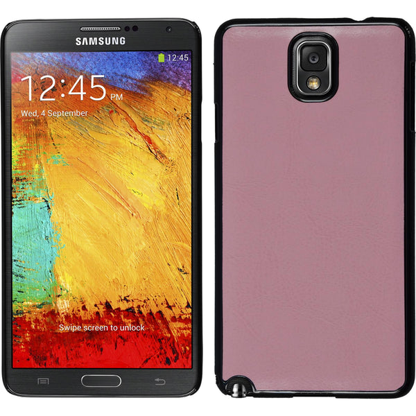 Hardcase für Samsung Galaxy Note 3 Lederoptik rosa