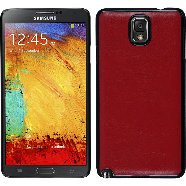 Hardcase für Samsung Galaxy Note 3 Lederoptik rot