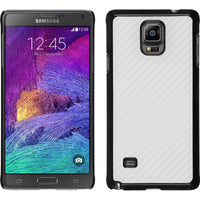 Hardcase für Samsung Galaxy Note 4 Carbonoptik weiﬂ