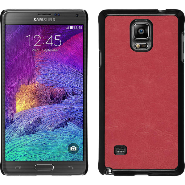 Hardcase für Samsung Galaxy Note 4 Lederoptik pink